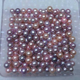 Gorgeous bright multicolors lots 7.5-8mm round real pearl wholesale