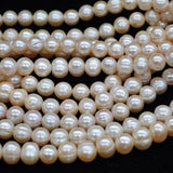 Wholesale 9-10mm natural color near potato Freshwater pearl strings 38cm