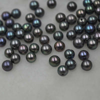 AAA 4.5-5mm round  freshwater pearl half drilled various colors item Q20151