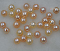 AAA 4.5-5mm round  freshwater pearl half drilled various colors item Q20151