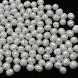 wholesale loose real pearl full hole 7-8mm freshwater pearl lots free shipping