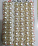 ELEISPL JEWELRY High quality 10mm half hole FW pearl wholesale 27 Pairs (54pcs) Free shipping