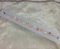 wholesale lots 24 Qty 5-6mm rice freshwater pearl bracelets white pink purple