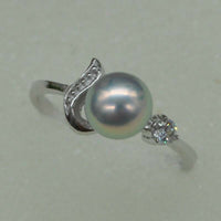 wholesale 10 pcs 6-6.5mm gray freshwater pearl mix style rings Free shipping