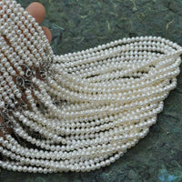 ELEISPL wholesale 4-5mm near round potato genuine natural pearl necklace #Q30218