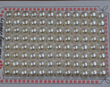 Stunning Wholesale 96 PCS (1card) white half drilled Freshwater Pearl