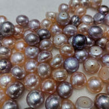 wholesale 10.5-11mm button freshwater pearl loose beads half hole