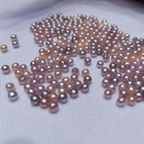 Fine small perl 3mm 4mm 5mm round freshwater half drilled pearls wholesale