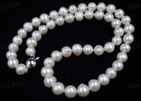 ELEISPL JEWELRY Wholesale 5 Strands AA 7.-8mm white fresh water pearl necklace ball clasp