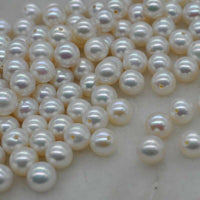 AAA wholesale 6.5mm round FW akoya pearl half drilled