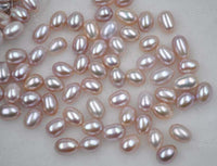 fine lots of rice drop real cultured freshwater pearl half drilled loose beads