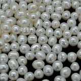 wholesale loose real pearl full hole 7-8mm freshwater pearl lots free shipping