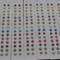 Gorgeous colors loose freshwater pearl button half drilled beads 5-6mm diy