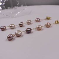 10mm Baroque freshwater pearl style dangle earring 12cm length style