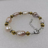 10-12mm natural baroque freshwater pearl bracelet free shipping