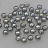 wholesale 8mm gray half hole freshwater pearl various option