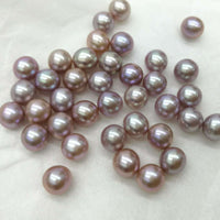 wholesale 50 pcs 6-6.5mm round lavender undrilled pearls