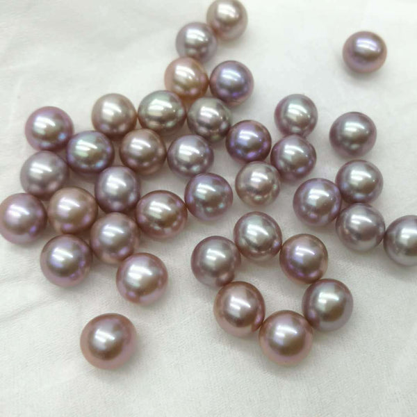 wholesale 50 pcs 6-6.5mm round lavender undrilled pearls