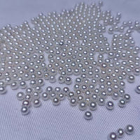 Fine small perl 3mm 4mm 5mm round freshwater half drilled pearls wholesale