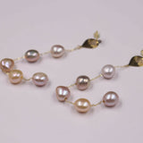 10mm Baroque freshwater pearl style dangle earring 12cm length style