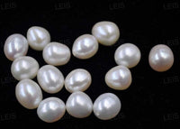 wholesale 30 PCS 9.5-10mm half drilled drop freshwater pearl loose beads