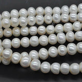 wholesale 3 strands big 9.5-10*10-11mm bread shape real freshwater pearl strings