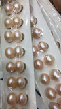 [ELEISPL] 10 pairs AAA Grade 9.5-10mm Teardrop Real Pearl half hole beads