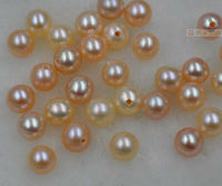 AAA 4.5-5mm round  freshwater pearl half drilled various colors item Q20151