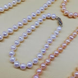 Near Pearls Wholesale 10 Sets white pink purple black FW pearl Necklaces Bracelets free earring