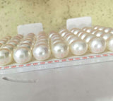 ELEISPL JEWELRY High quality 10mm half hole FW pearl wholesale 27 Pairs (54pcs) Free shipping