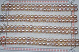 Fine 160 pcs (80pairs) Natural mix 5mm button half drilled Fresh water pearl