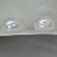 [ELEISPL] 10 pairs big button freshwater pearl half hole loose beads 12.5-13mm 14-14.5mm