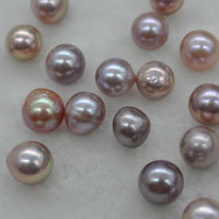 loose real pearl natural colors furrow Kasumi pearl jewellry near 10mm