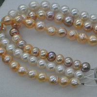 High luster natual furrow big Freshwater pearl strand 16" various option