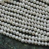 ELEISPL wholesale 4-5mm near round potato genuine natural pearl necklace #Q30218