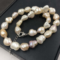 [ELEISPL]  AA Multi Luster Baroque Freshwater Pearl Women Jewelry Necklace #22010057