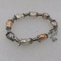 10-12mm natural baroque freshwater pearl bracelet free shipping