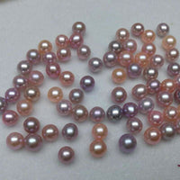 Gorgeous bright multicolors lots 7.5-8mm round real pearl wholesale