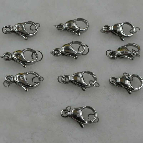 wholesale 316L stainless steel lobster clasp Q30203