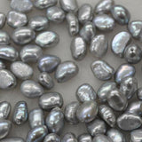 wholesale lots 6*7-9mm Baroque gray freshwater pearl loose beads