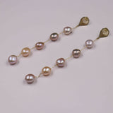 10mm Baroque freshwater pearl style dangle earring 12cm length style