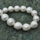 High luster natual furrow big Freshwater pearl strand 16" various option