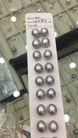 [ELEISPL] 10 pairs AAA Grade 9.5-10mm Teardrop Real Pearl half hole beads