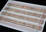 Fine 160 pcs (80pairs) Natural mix 5mm button half drilled Fresh water pearl