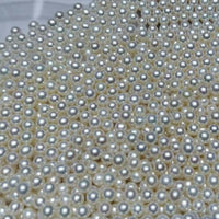 Fine small perl 3mm 4mm 5mm round freshwater half drilled pearls wholesale