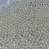 Fine small perl 3mm 4mm 5mm round freshwater half drilled pearls wholesale