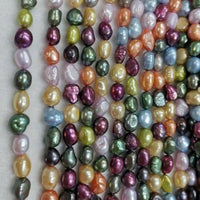 wholesale 20strings multi-colour baroque freshwater cultured pearl 8*9-11mm