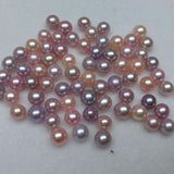 Gorgeous bright multicolors lots 7.5-8mm round real pearl wholesale