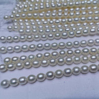 AAA++ Lots fine 6-7mm rice white freshwater pearl strings