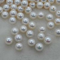 AAA wholesale 6.5mm round FW akoya pearl half drilled